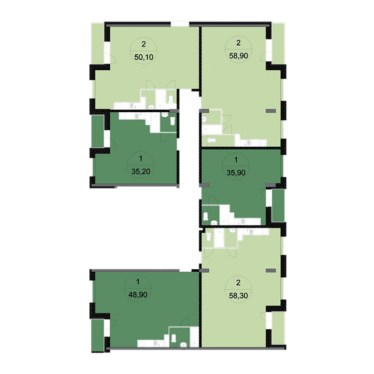 Однокомнатные квартиры-студии в Москве в жилом комплексе «Архимед II»